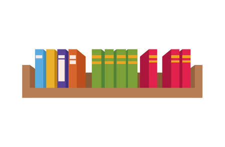 shelf with booksのイラスト素材