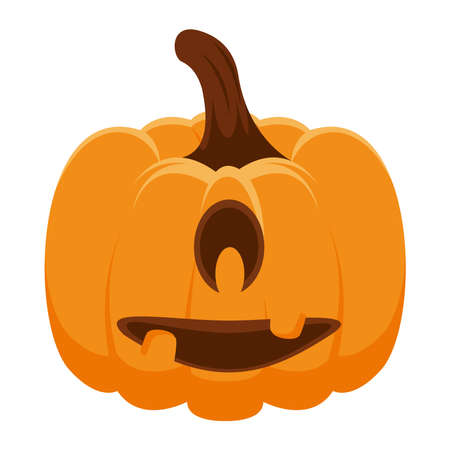 pumpkin with one eyeのイラスト素材