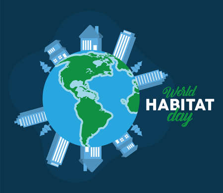 world habitat day messageのイラスト素材