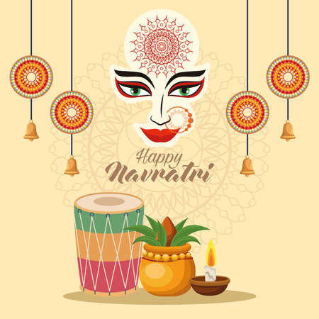 happy navratri celebrationのイラスト素材