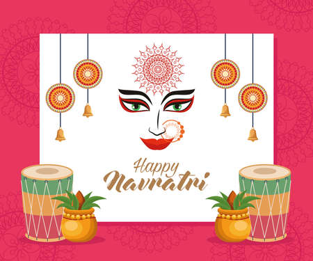 happy navratri postcardのイラスト素材
