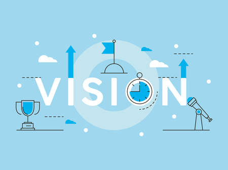 vision business elementsのイラスト素材