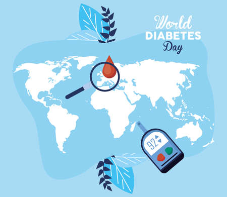 world diabetes day planetのイラスト素材