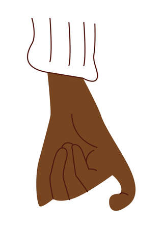 afro hand making promiseのイラスト素材
