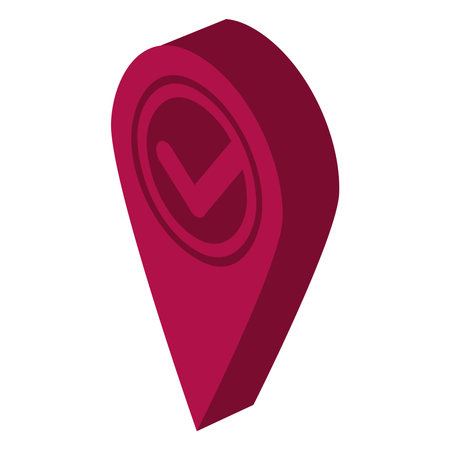 check symbol in pinのイラスト素材