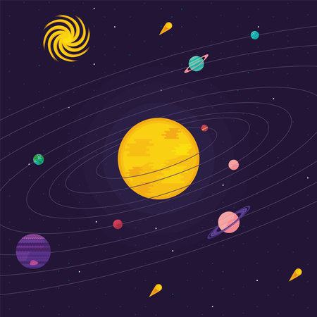 planets orbiting universe
