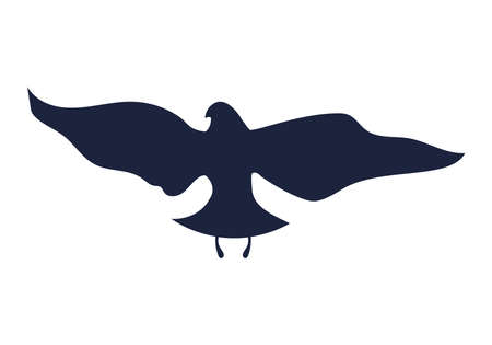 bird flying silhouetteのイラスト素材