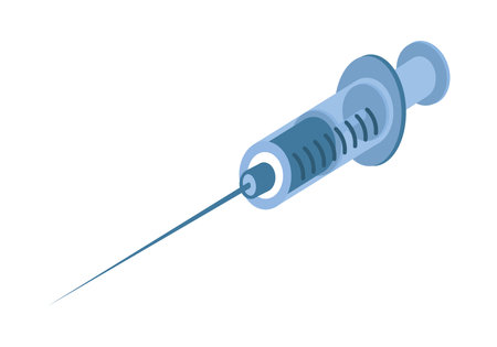 injection syringe isometricのイラスト素材