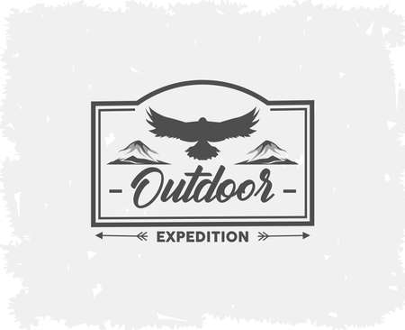 outdoor expedition emblemのイラスト素材