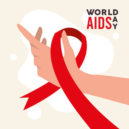 world aids day posterのイラスト素材