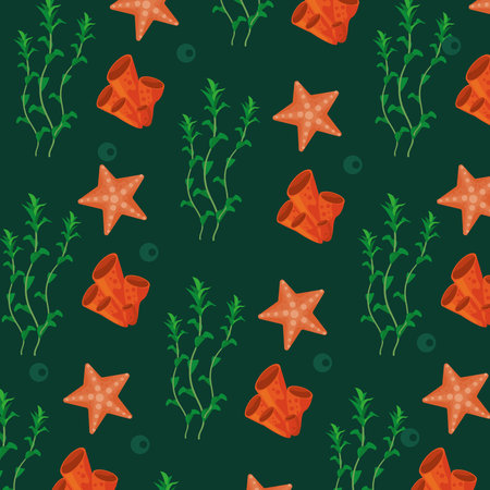 starfish and seaweed
