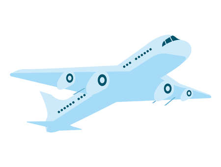 commercial airplane transportのイラスト素材