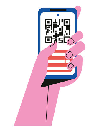 hand using smartphoneのイラスト素材