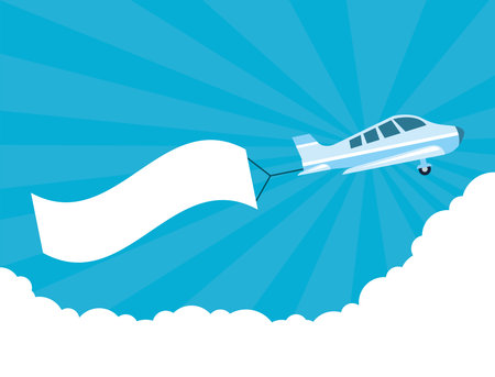 plane with labelのイラスト素材