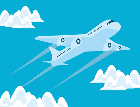 commercial airplane in sky