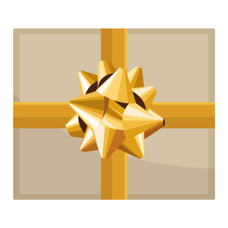 golden gift boxのイラスト素材