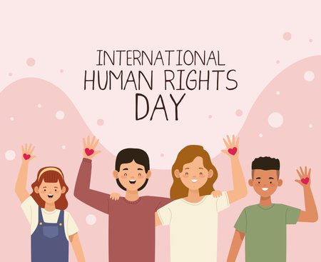 human rights day campaignのイラスト素材