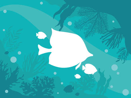 sea life sceneのイラスト素材