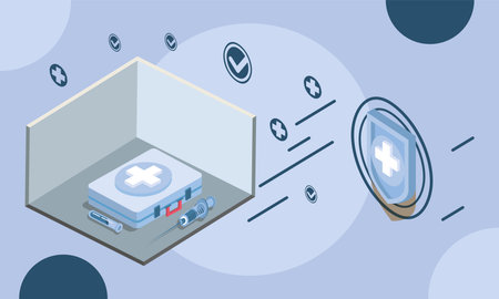 vaccine isometric icons