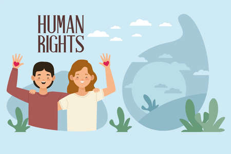couple human rights activistsのイラスト素材