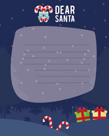 santa letter and giftsのイラスト素材