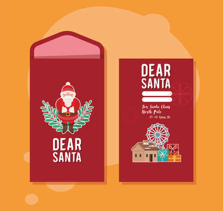 red santa letterのイラスト素材