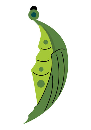 green cocoon caterpillarのイラスト素材