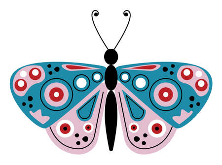 cute lilac butterflyのイラスト素材