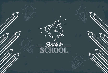 back to school postcardのイラスト素材