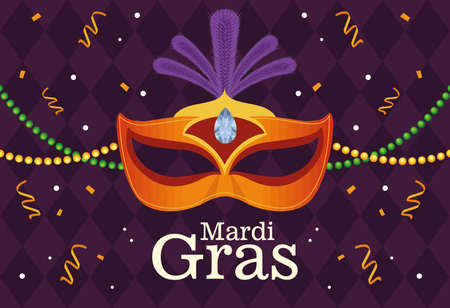 mardi gras posterのイラスト素材