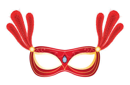 mardi gras red maskのイラスト素材