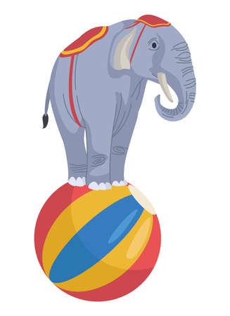 circus elephant in balloonのイラスト素材