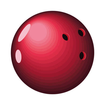 red bowling ballのイラスト素材