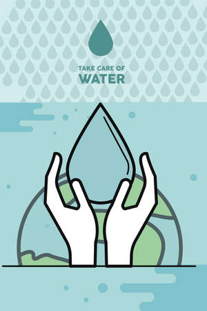 take care of waterのイラスト素材
