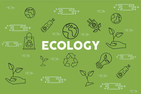 ecology nature posterのイラスト素材