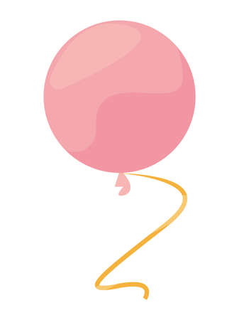 pink balloon heliumのイラスト素材