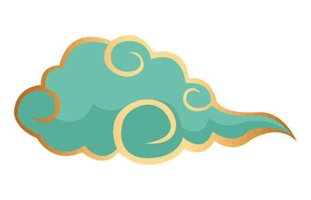 golden chinese cloudのイラスト素材