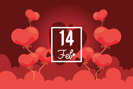 happy Valentines day dateのイラスト素材