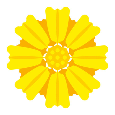 cute yellow flowerのイラスト素材