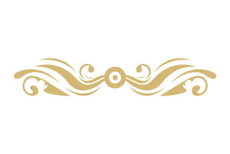 golden vintage dividerのイラスト素材