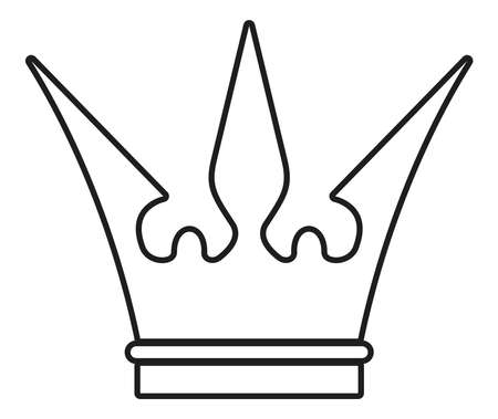 royalty crown line styleのイラスト素材