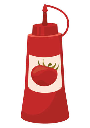 ketchup tomato bottleのイラスト素材