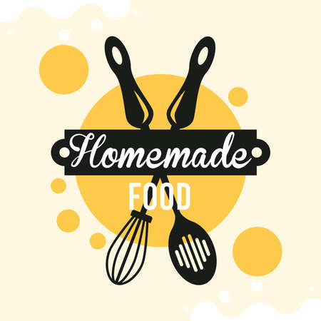 home made food letteringのイラスト素材