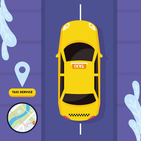 taxi service applicationのイラスト素材