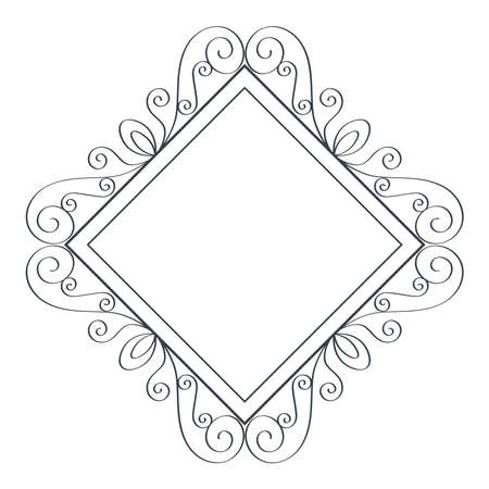 rhombus victorian monogram iconのイラスト素材