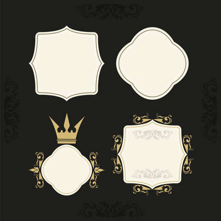 four royal labels iconsのイラスト素材