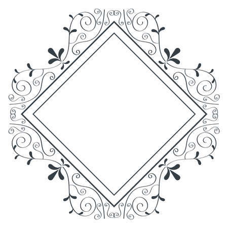 elegant victorian monogram iconのイラスト素材