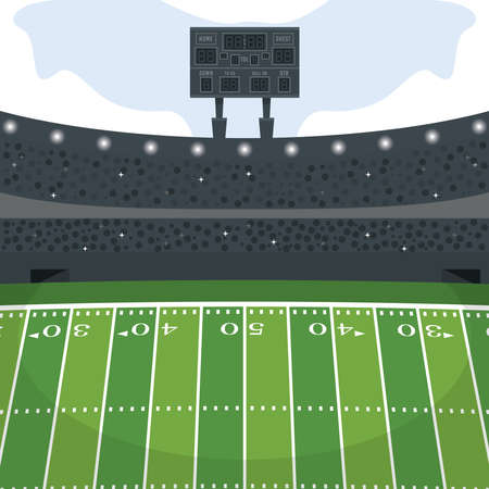 american football stadiumのイラスト素材