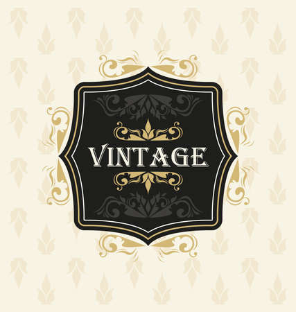 vintage label in posterのイラスト素材