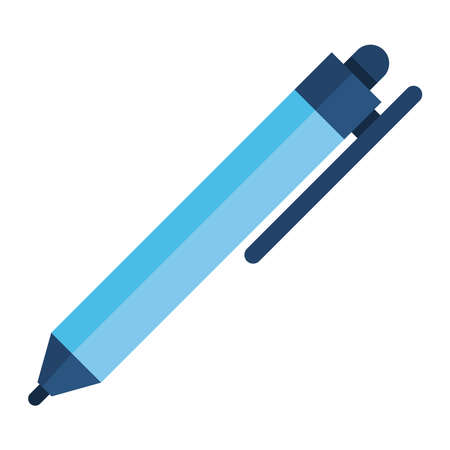 blue pen supplyのイラスト素材